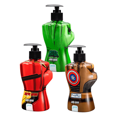JABÓN LÍQUIDO CON DISPENSADOR 300ML AVENGERS