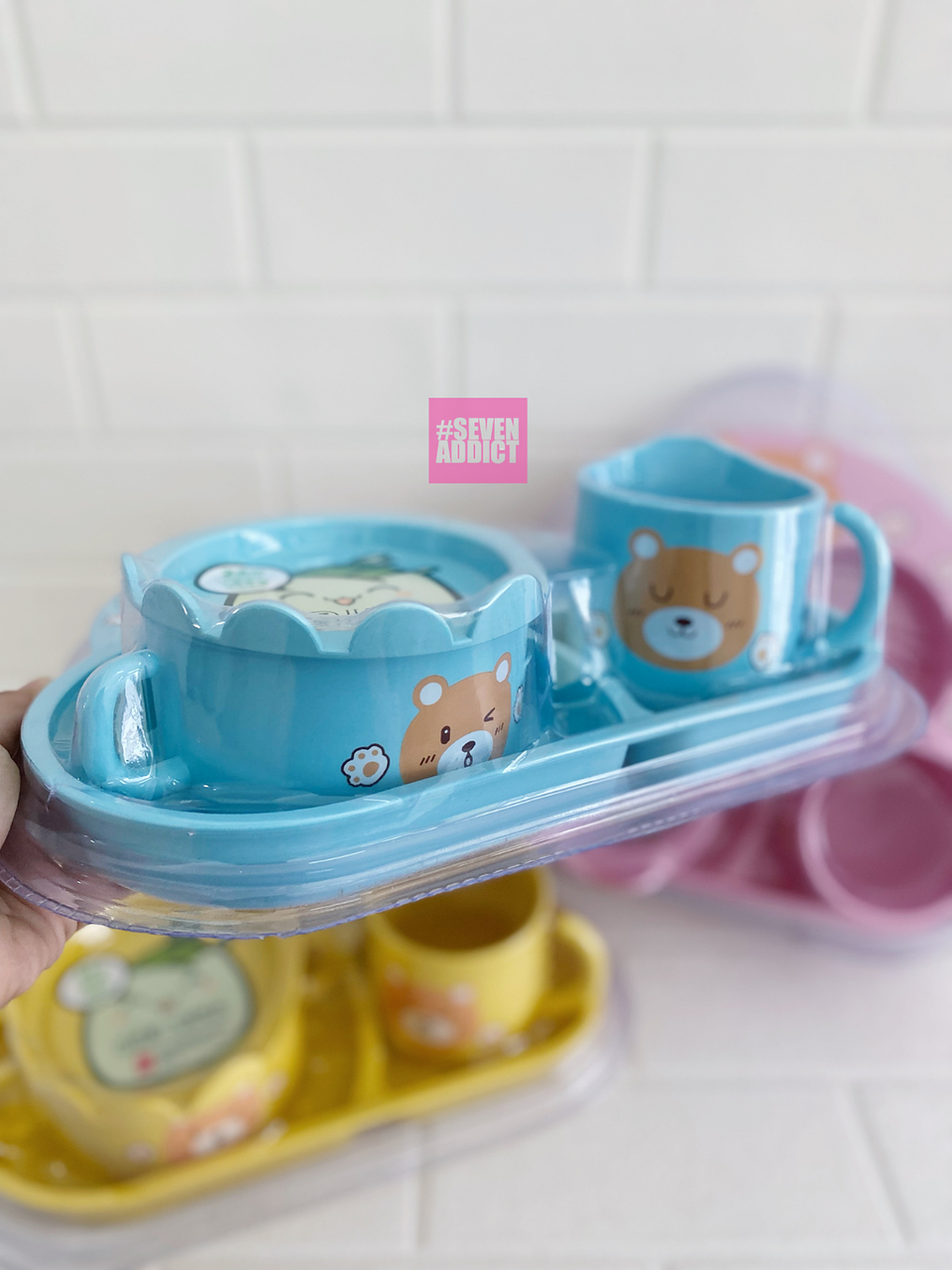 SET JUEGO DE PLATOS DE BAMBÚ PARA NIÑOS OSITO 3