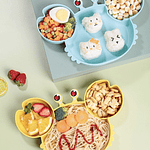 SET JUEGO DE PLATOS DE BAMBÚ PARA NIÑOS CANGREJO