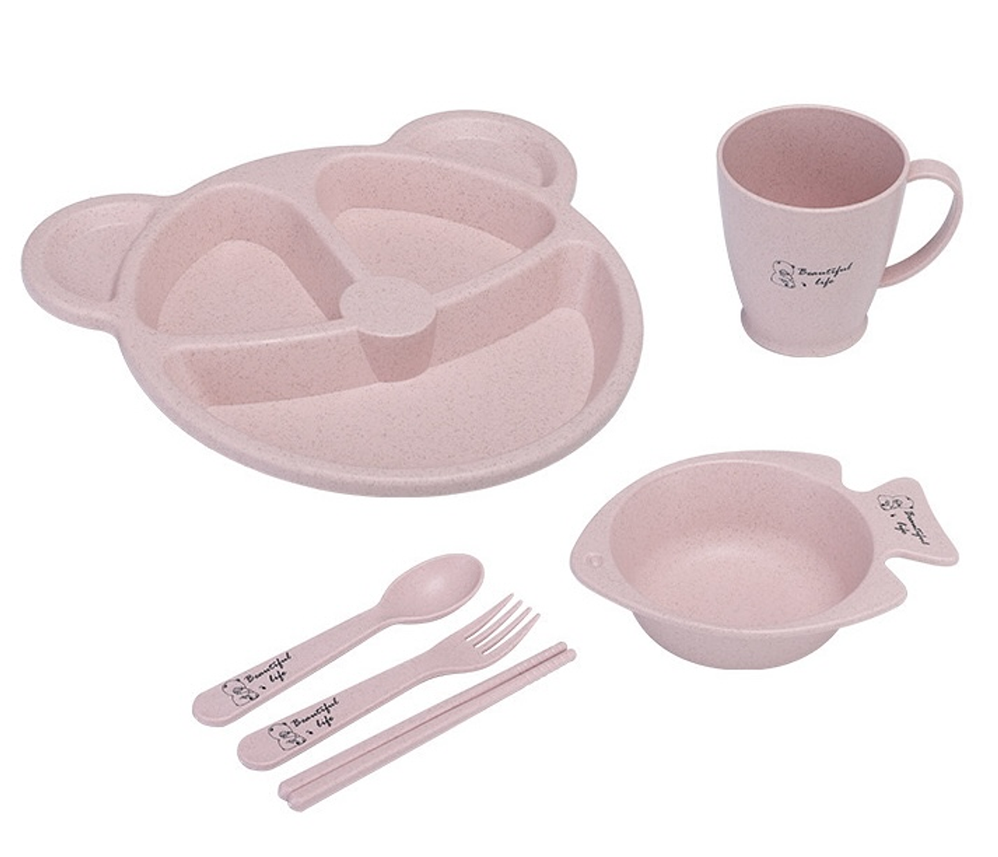 SET DE PLATOS DE BAMBÚ PARA NIÑOS EN CAJA 7