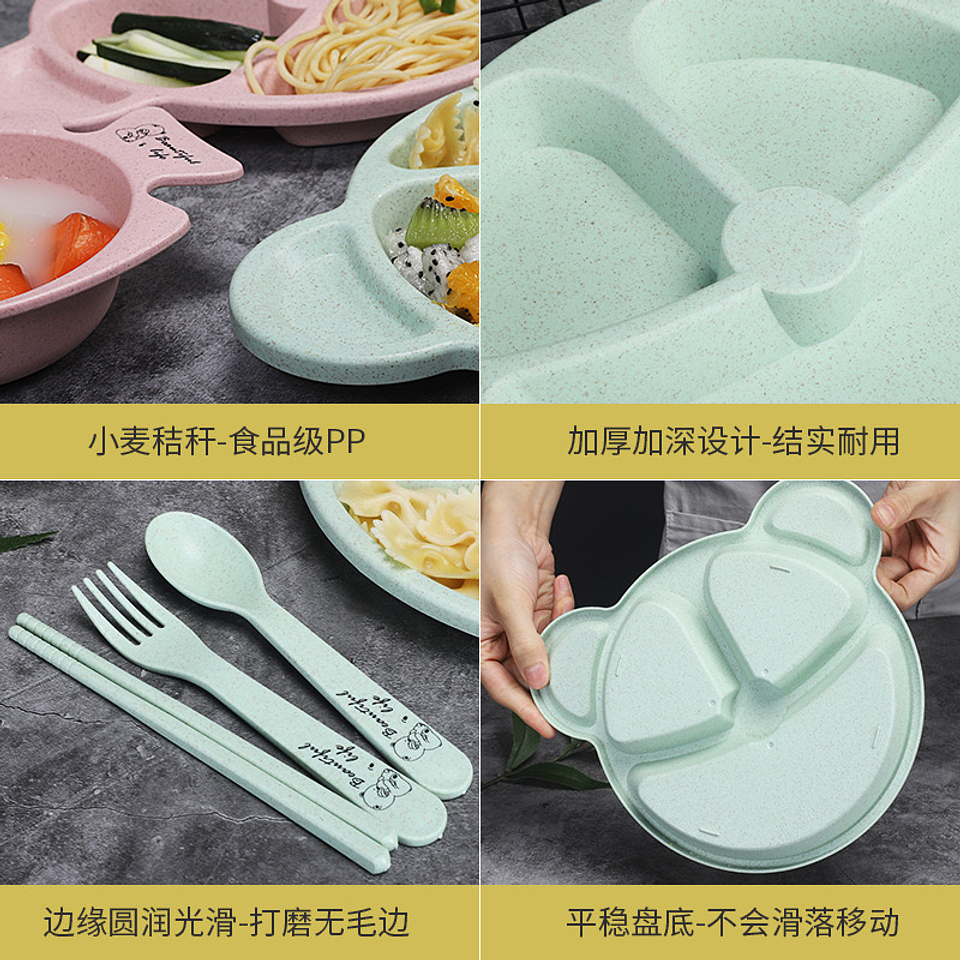 SET DE PLATOS DE BAMBÚ PARA NIÑOS EN CAJA 3