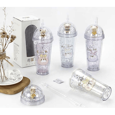 VASO DE ACRÍLICO KAWAI OSITO CON CAJA 