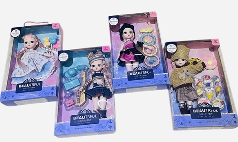 MUÑECA REALISTA ARTICULADA CON ACCESORIOS 30CM