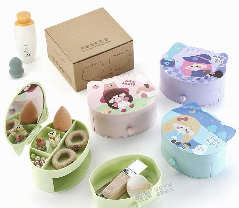 JOYERO ORGANIZADOR KAWAI CON ESPEJO  1