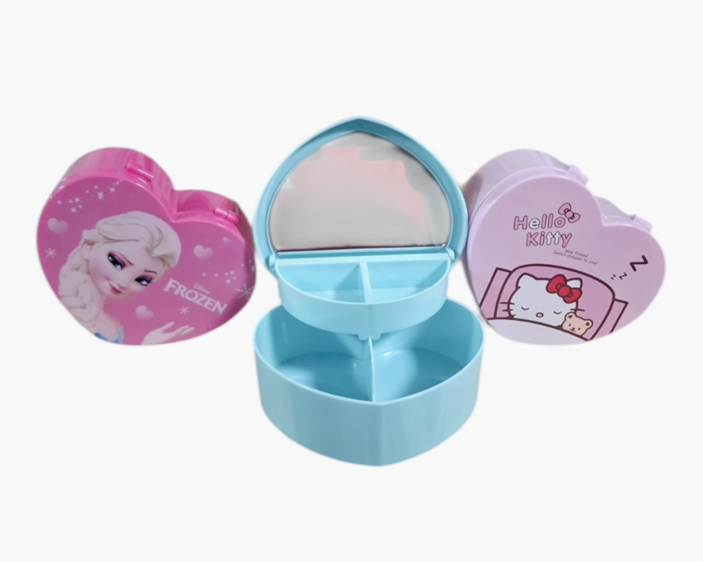 JOYERO CORAZÓN KAWAI CON ESPEJO  2