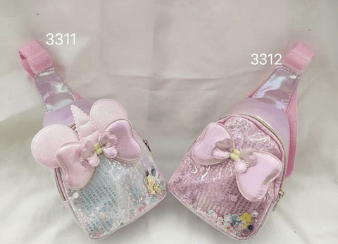 BOLSO BRILLANTE UNICORNIO Y MINNIE MOUSE 