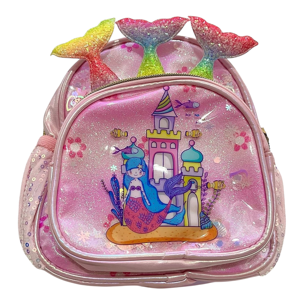 MOCHILA Y CARTERA BRILLANTE SANRIO Y UNICORNIO 