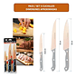 SET DE CUCHILLOS DE ACERO INOXIDABLE PQT 3 PZS - Miniatura 2