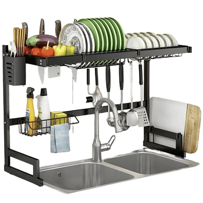 RACK ESCURRIDOR DE PLATOS SOBRE EL FREGADERO MULTIFUNCIONAL