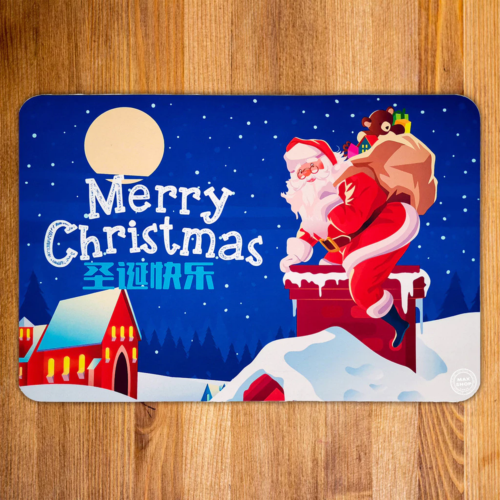 ALFOMBRA LIMPIA PIE 40x60 NAVIDAD CLÁSICO 