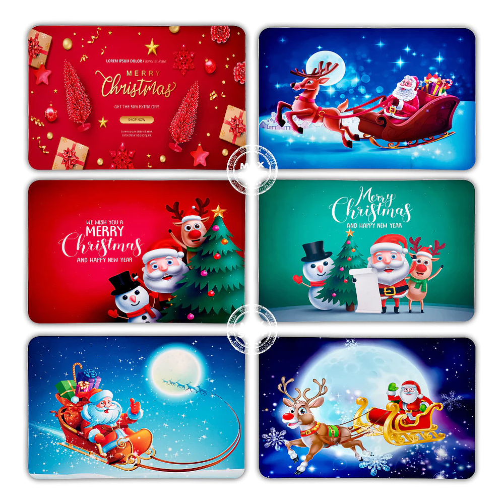 ALFOMBRA LIMPIA PIE 40x60 NAVIDAD CLÁSICO 