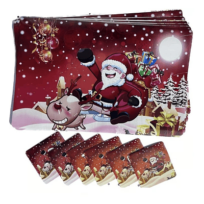 6 INDIVIDUAL + 6 POSA VASOS NAVIDAD