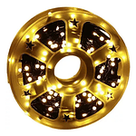 CARRETE DE 50 METROS DE GUIRNALDA PUNTO ARROZ CÁLIDO 