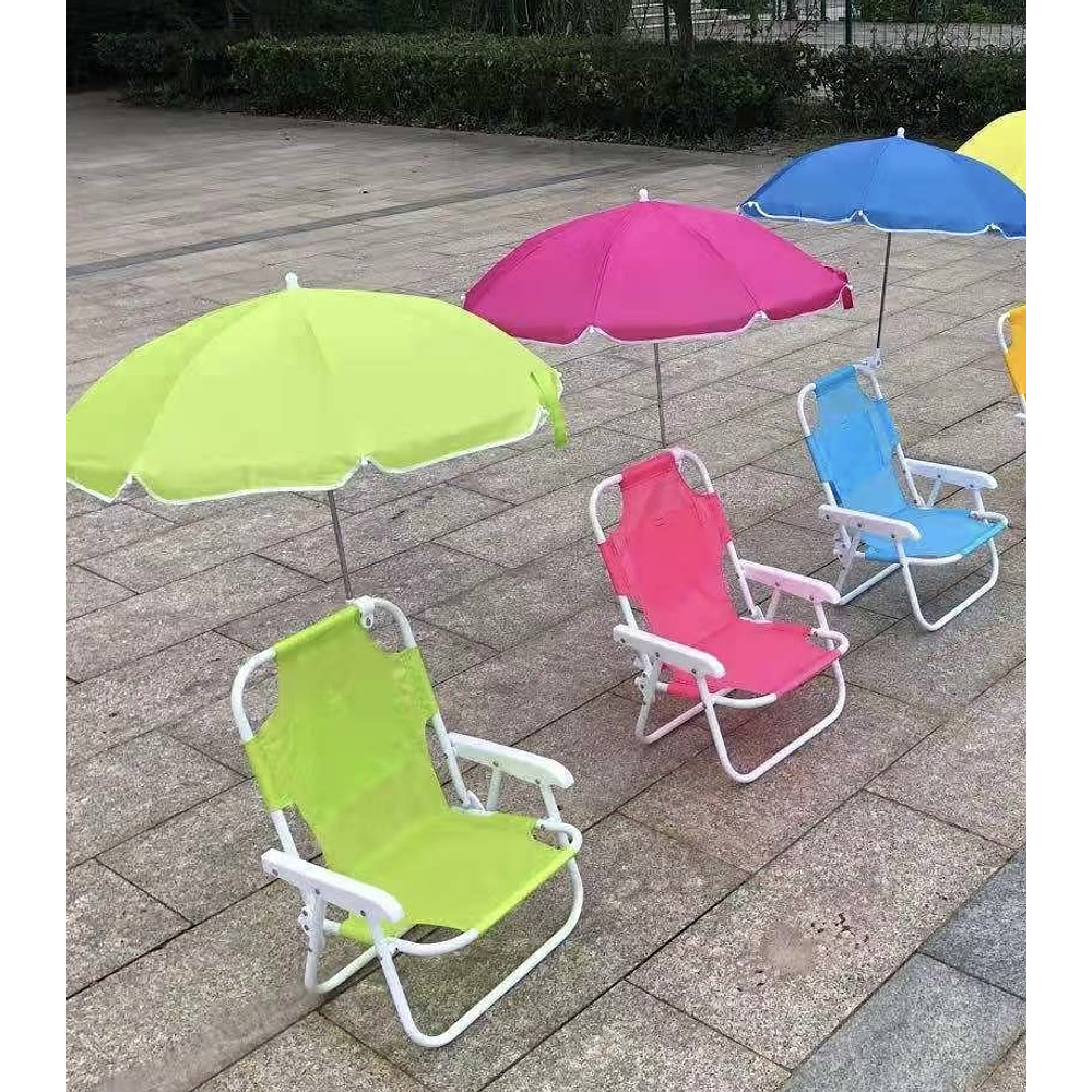 SILLA PLAYA + SOMBRILLA NIÑO COLORES 