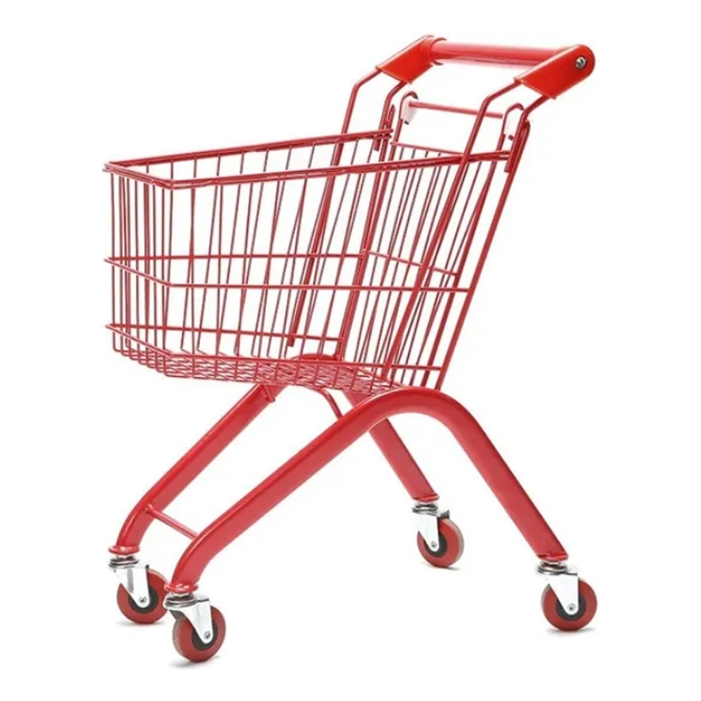 CARRITO DE SUPERMERCADO DE METAL PARA NIÑOS 61x50x33CM