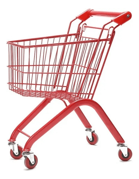 CARRITO DE SUPERMERCADO DE METAL PARA NIÑOS 61x50x33CM