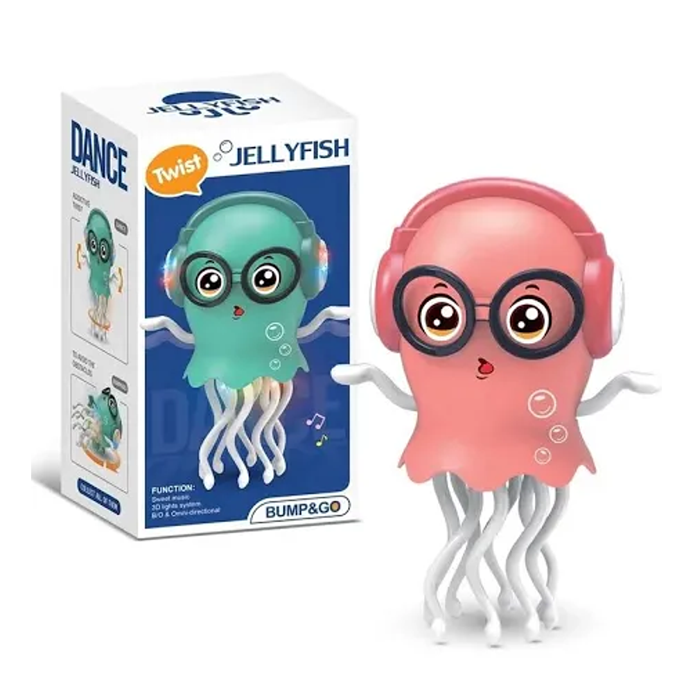 PULPO BAILARÍN LED MUSICAL A PILAS 