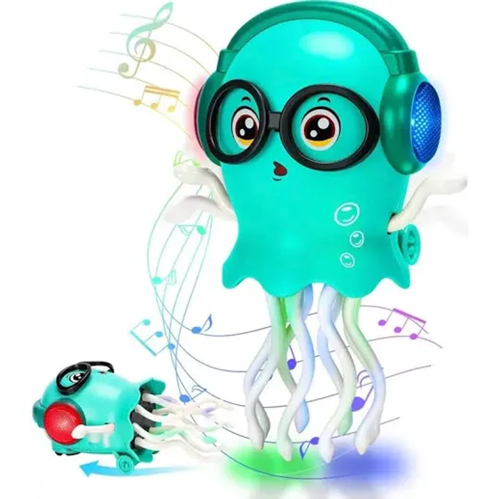 PULPO BAILARÍN LED MUSICAL A PILAS 