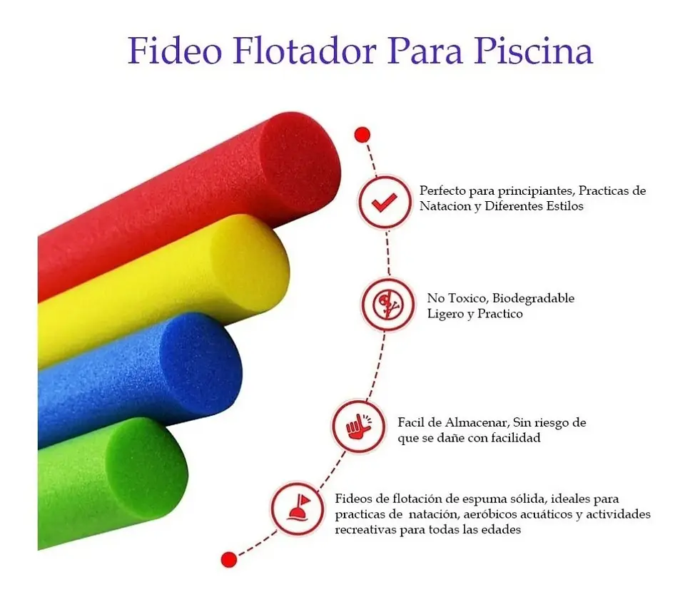 FLOTADOR TALLARÍN DE ESPUMA COLORES 1.5MX6CM 5