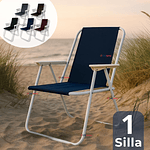 SILLA PLEGABLE DE PLAYA COLOR LISO