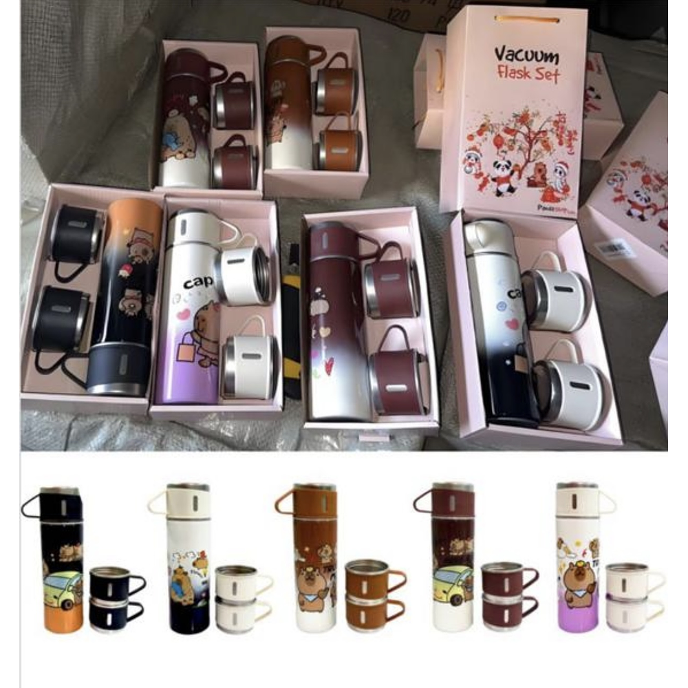 TERMO + 3 TAZAS CAPYBARA