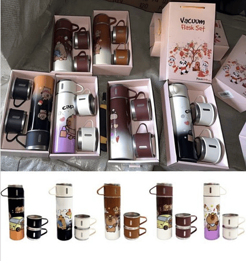 TERMO + 3 TAZAS CAPYBARA