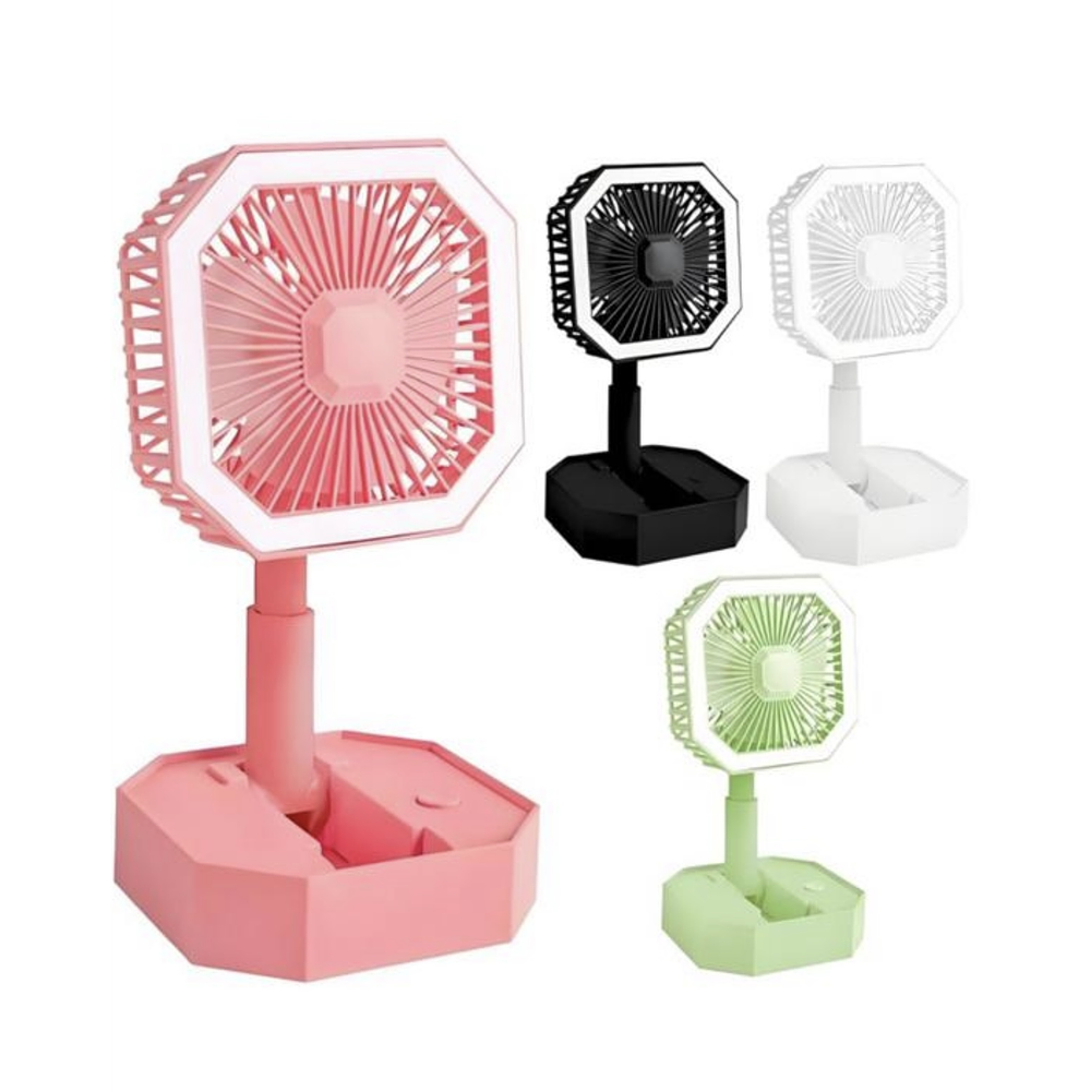 VENTILADOR INALÁMBRICO CON LÁMPARA RECARGABLE