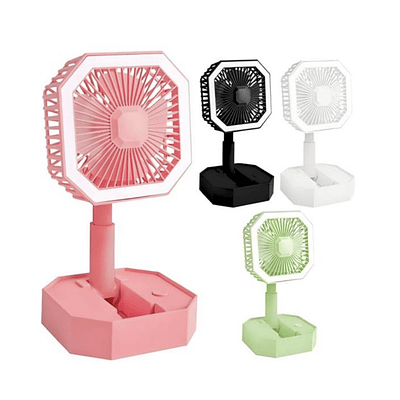 VENTILADOR INALÁMBRICO CON LÁMPARA RECARGABLE