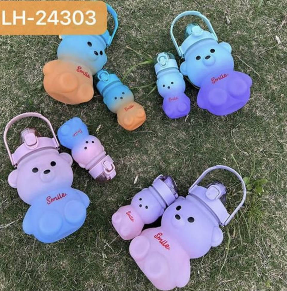 BOTELLA DOBLE DE OSITO CON COLGANTE 1