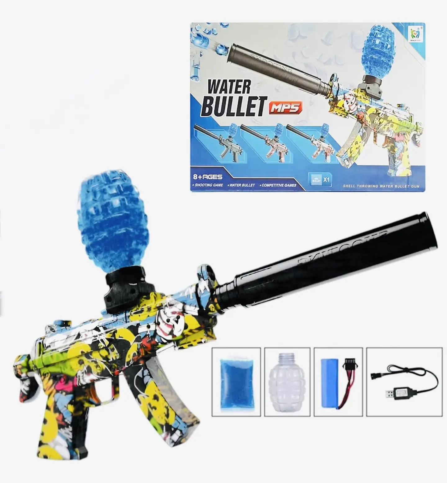 PISTOLA DE HIDROGEL ELÉCTRICA MP5 1