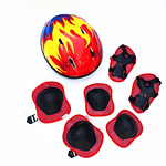 SET PROTECCCION ANTI CAÍDA NIÑO CASCO-RODILLERA-CODERA- CUBRE MANOS