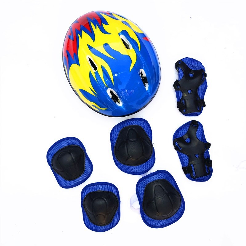 SET PROTECCCION ANTI CAÍDA NIÑO CASCO-RODILLERA-CODERA- CUBRE MANOS