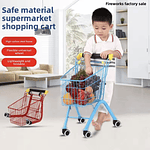 CARRITO DE SUPERMERCADO DE METAL PARA NIÑOS 61x50x33CM