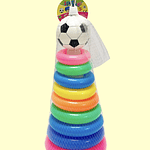 TORRE DE AROS PARA BEBES DE COLORES 