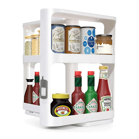 ORGANIZADOR GIRATORIO MULTIUSOS DE 2 NIVELES 