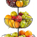 FRUTERO CANASTO DE 3 NIVELES DE METAL
