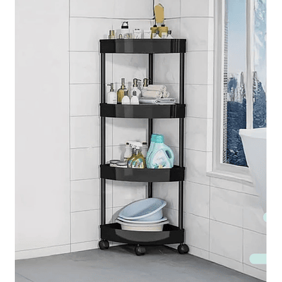 ESQUINERO ORGANIZADOR CARRITO RODANTE 4 NIVELES MULTIFUNCIONAL 90X34X24CM