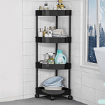 ESQUINERO ORGANIZADOR CARRITO RODANTE 4 NIVELES MULTIFUNCIONAL 90X34X24CM