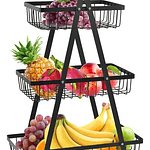 CESTA DE METAL FRUTERO 3 NIVELES 
