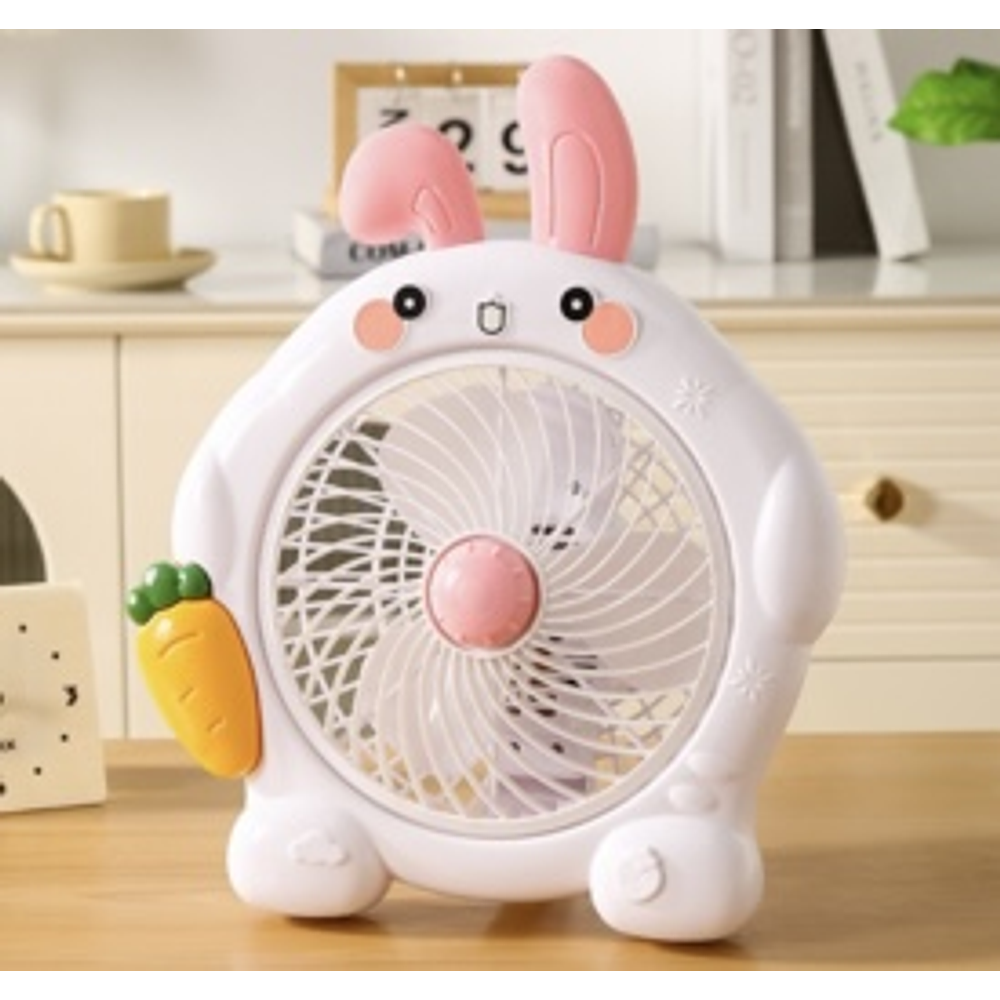 VENTILADOR DE ESCRITORIO CONEJO BLANCO 35x30CM 220V 30W