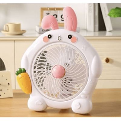 VENTILADOR DE ESCRITORIO CONEJO BLANCO 35x30CM 220V 30W