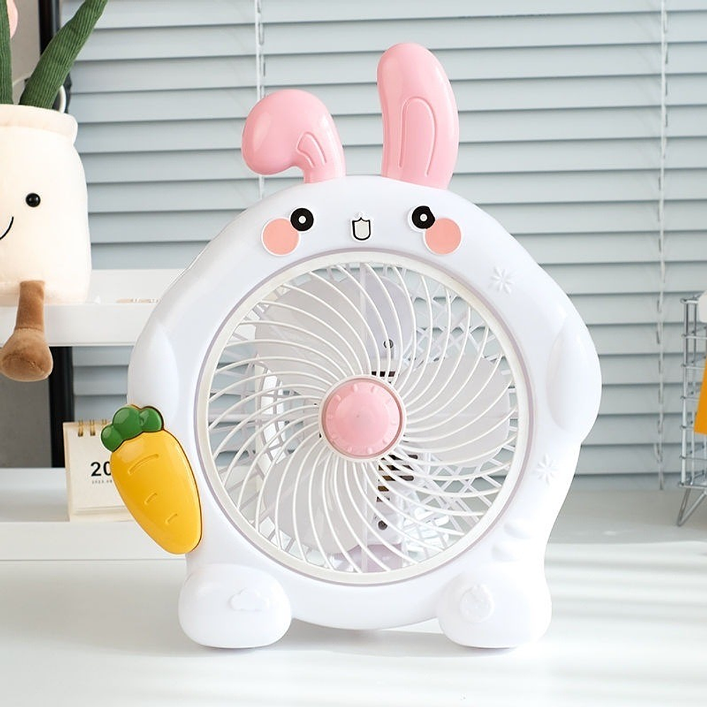 VENTILADOR DE ESCRITORIO CONEJO BLANCO 35x30CM 220V 30W