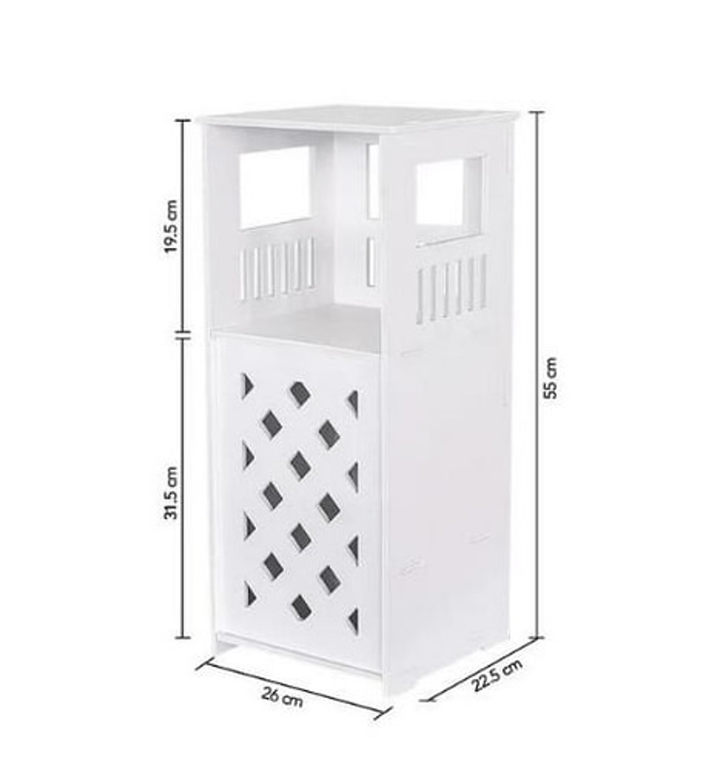 MUEBLE ESTANTE ORGANIZADOR MULTIUSO DE MDF 55x22x24CM 6