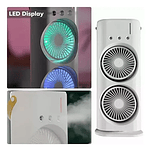 VENTILADOR DOBLE CON HUMIDIFICADOR Y LUCES RGB 