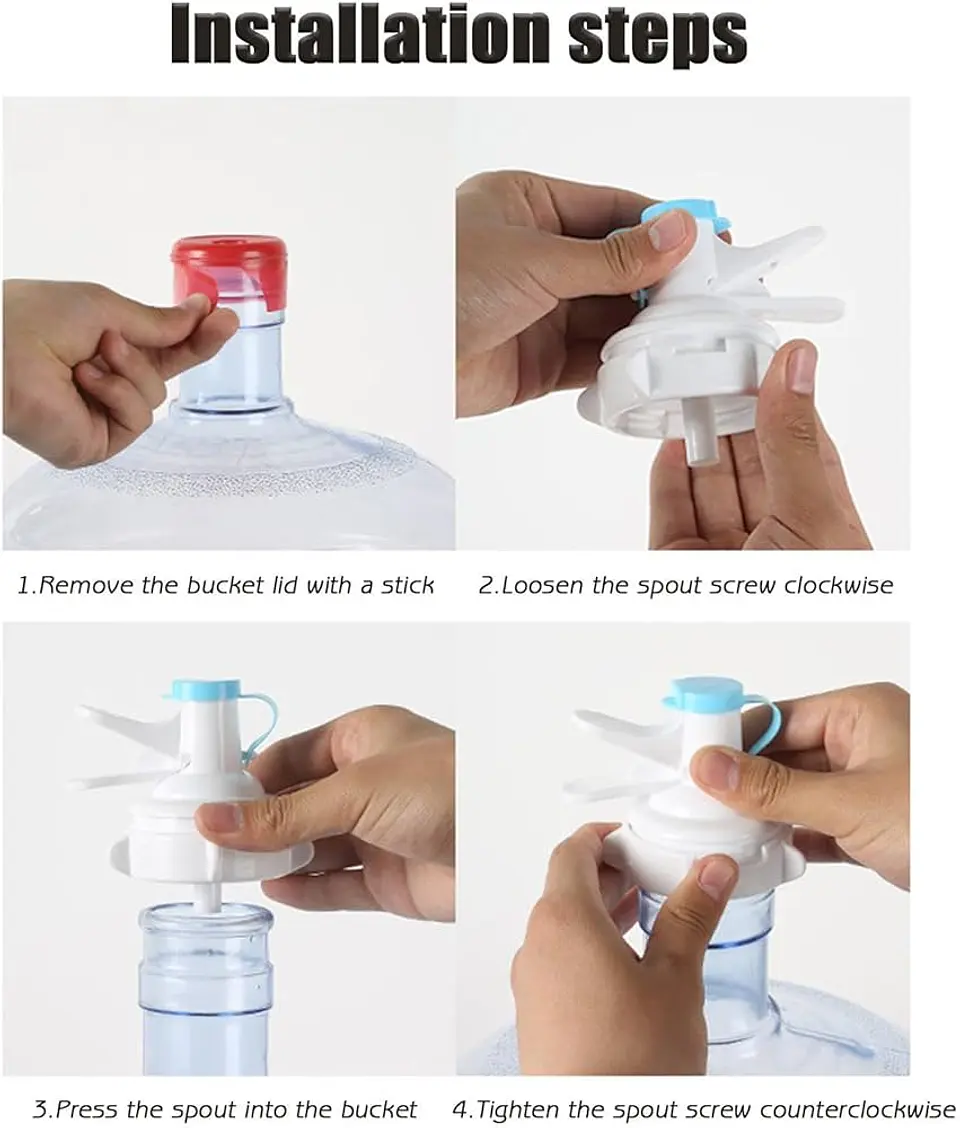 SOPORTE DISPENSADOR RACK PARA BIDON DE AGUA + BOQUILLA  3