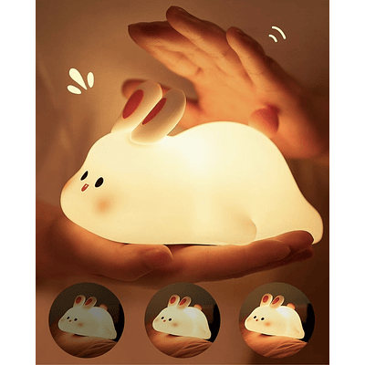 LAMPARA DE NOCHE BIG FACE RABBIT CON SENSOR TÁCTIL 