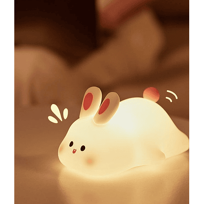 LAMPARA DE NOCHE BIG FACE RABBIT CON SENSOR TÁCTIL 