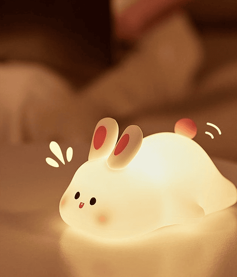 LAMPARA DE NOCHE BIG FACE RABBIT CON SENSOR TÁCTIL 