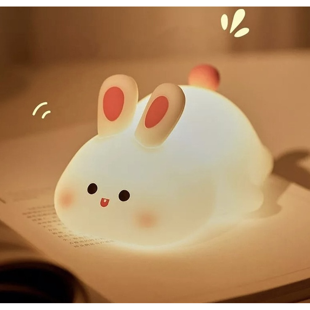 LAMPARA DE NOCHE BIG FACE RABBIT CON SENSOR TÁCTIL 