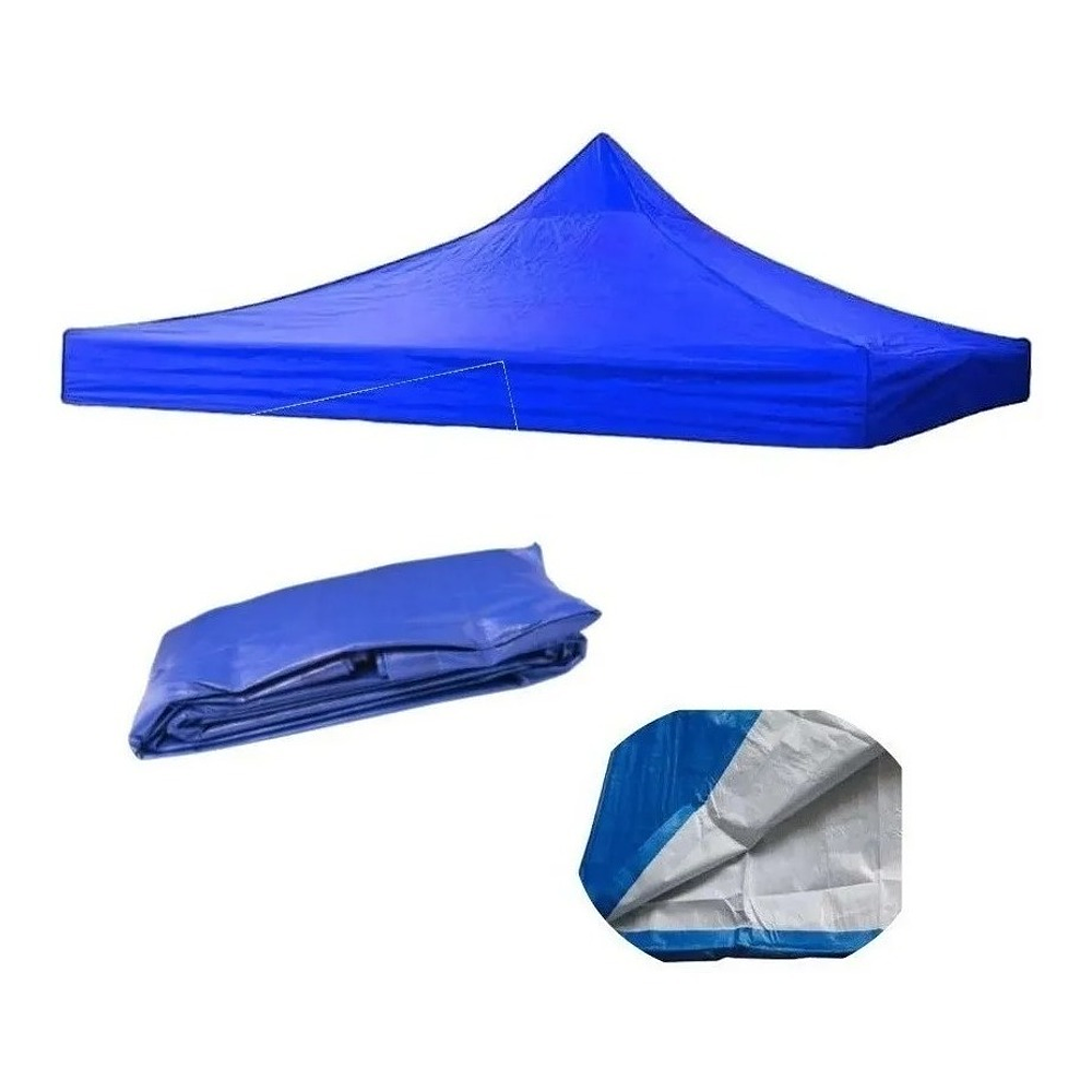 LONA, CARPA REPUESTO DE TOLDO 3x3 IMPERMEABLE FILTRO UV AZUL